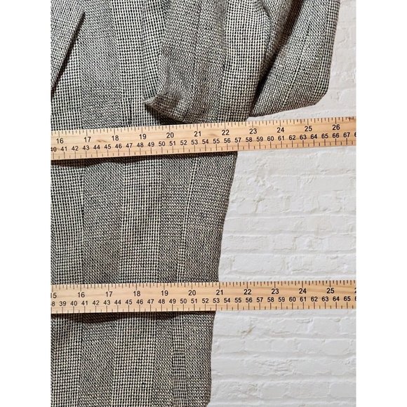 YSL YVES SAINT LAURENT 44R Gray Ivory Glenn Plaid Blazer Sport Coat Jacket - Picture 14 of 16